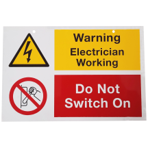 Ind Signs IS1301RP Electrician Working Label Pk1