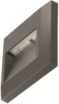 Timeguard 1.1W Square LED Step Light – Dark Grey