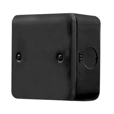 Click MetalClad Pro 1 Gang Blank Plate Black