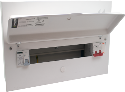 NAVITAS Consumer Unit - 12 useable Ways c/w SPD & Over Current Protection