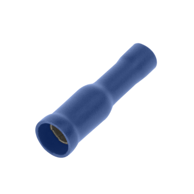 Unicrimp 100 BLUE FEMALE AUTO BULLET TERMINAL 4MM