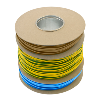 Unicrimp PVC MULTI-REEL MIXED SLEEVING 100m (20mx2mm Brown, 20mx2mm Blue & 60mx3mm Green/Yellow)