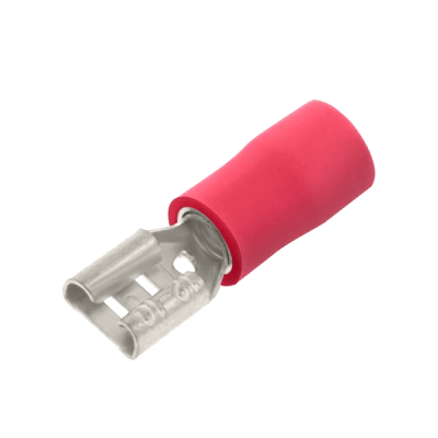 Unicrimp 100 RED FEMALE PUSHON 4.8MM & .5MM TAB