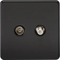 K/Bridge TV & SAT TV Outlet (Isolated) - Matt Black