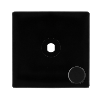 Click Definity 1 Gang Unfurnished Dimmer Plate- 1 Aperture | Metal | Matt Black plate