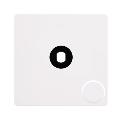 Click Definity 1 Gang Unfurnished Dimmer Plate- 1 Aperture | Metal | White plate