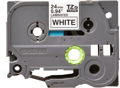 Brother Labelling Tape Cassette – Black on White, 24mm wide