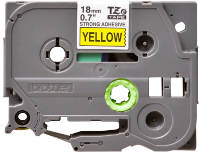 Brother Labelling Tape Cassette – Black on Yellow, 18mm wide