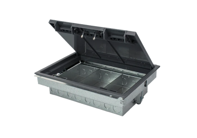 TASS 80mm Deep 3 Compartment Cavity Floorbox (RCD Compatible)