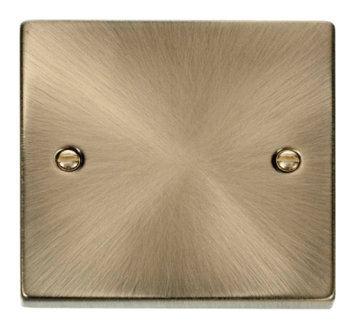 Click Deco 1 Gang Blank Plate Antique Brass