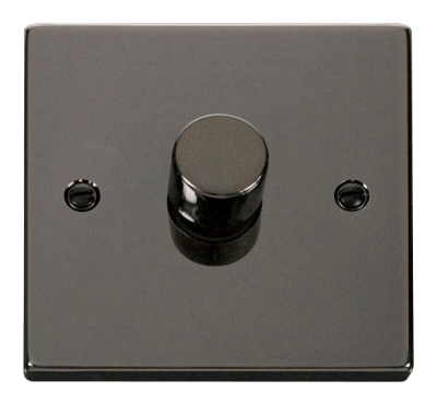 Click Deco 1 Gang 2 Way 100W Trailing Edge Dimmer Switch Black Nickel