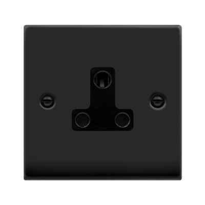 Click Deco Socket 1G Unswitched 5A Matt Black