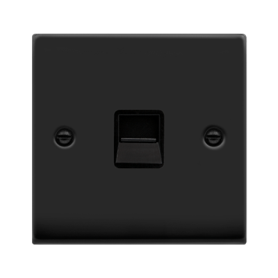 Click Deco Single Telephone Outlet (Master) Matt Black