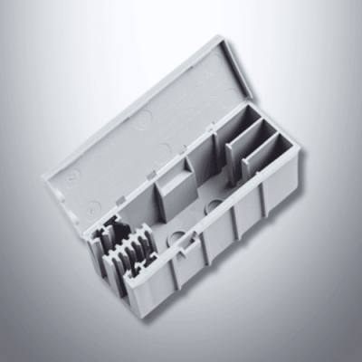 Connexbox® 221-4 for multicore cables; 221-2411 Inline Connectors and Wago 2773-4** PushWire connectors 39x29x95mm