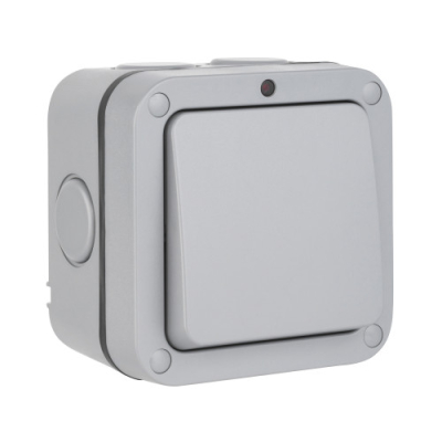 ELEX WEATHERGUARD IP66 1 GANG 20AX WALL SWITCH WITH POWER INDICATOR