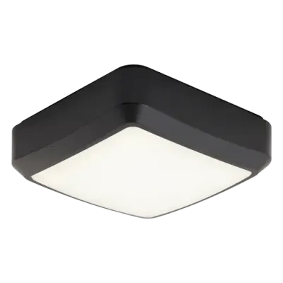 Ansell Astro CCT 2 Emergency Photocell LED Square Bulkhead 7-12W Black
