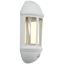 Ansell Latina E27 Half Lantern PIR  E27 42W White