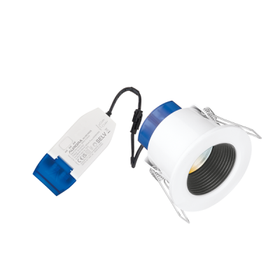 Aurora Black Baffled R6™CWS Fire Rated Upto 560lm 4W/6W/8W 3000K/4000K/5700K – Remote Driver