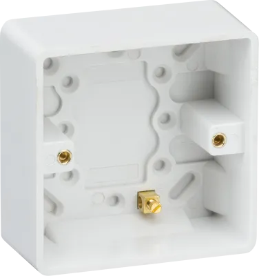 K/Bridge Single 35mm Pattress Box with Earth Terminal