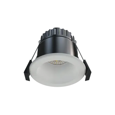 8W 4CCT SWITCHABLE FIRE RATED ANTI-GLARE LED DOWNLIGHT IP65 - WHITE BEZEL INC