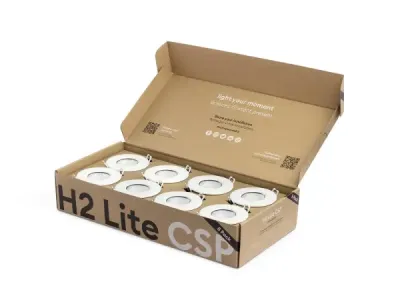 Collingwood H2 Lite CSP Fixed, fire rated downlight, CCT 4.2w & 6w (8 Pack)