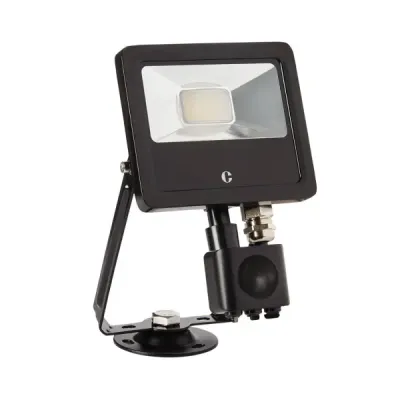 Collingwood 10W colour switchable floodlight c/w PIR Black