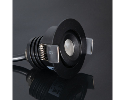 KSR Mimas Mini LED 3W 3000K Tilt Downlight IP65 Black