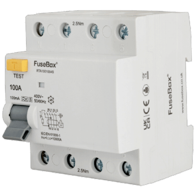 FuseBox RTA1001004S RCD 4P A 100A 100mA