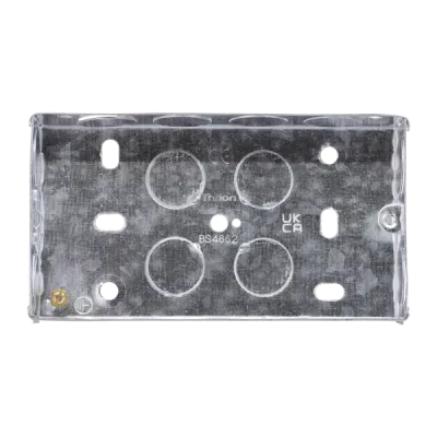 Specified metal flush switch & socket box 2gang 25mm