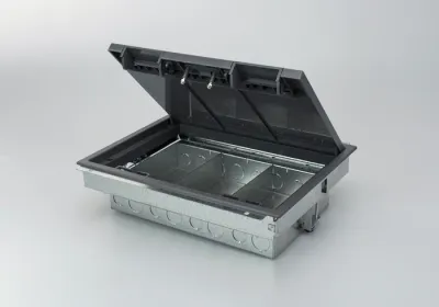 TASS 80mm Deep 3 Compartment Cavity Floorbox (RCD Compatible)