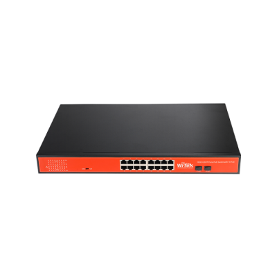 WITEK 16 PORT 10/100 POE SWITCH