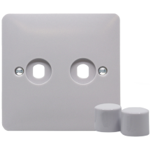 Hager 2 Gang Rotary Dimmer Switch Plate Kit