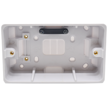 Hager Sollysta 2 Gang 46mm Pattress with Cable Clamps